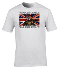 Load image into Gallery viewer, Weapons Change Warriors Don't Military T-Shirt