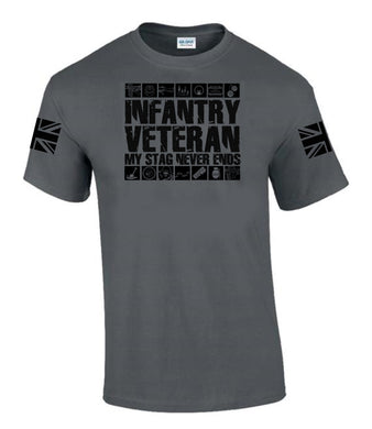 Military Humor - Retired Infantry - STAG Never Ends