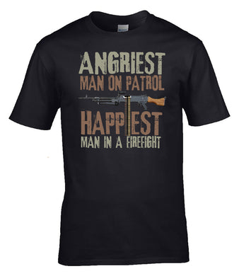 British Military Gifts - Angriest Man - On Patrol - Gifts For Him - Army Gifts - Veterans Gifts - T-Shirt