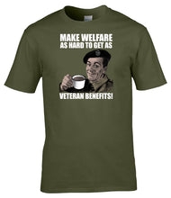 Load image into Gallery viewer, Military Gifts - Veteran Gifts - Veterans - Benefits - British Humour T-Shirts - British Gifts - Dad Gifts - Grandad Gifts