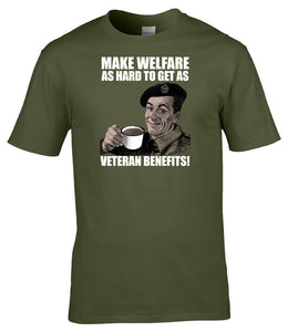 Military Gifts - Veteran Gifts - Veterans - Benefits - British Humour T-Shirts - British Gifts - Dad Gifts - Grandad Gifts