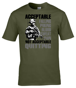 Military Humor - Never Quit - T-Shirt