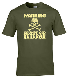 Military Humor - Grumpy Veteran - Warning Contains