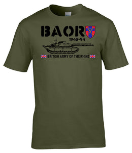 Military Gifts - BAOR - Challenger Tank - Veteran - British Army - Gifts - Veterans - T-Shirt