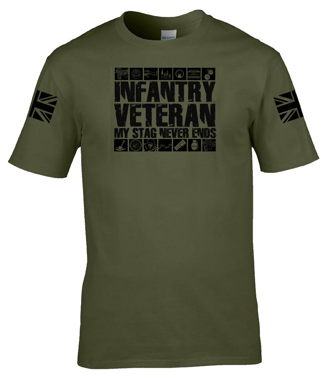 Military Humor - Retired Infantry - STAG Never Ends