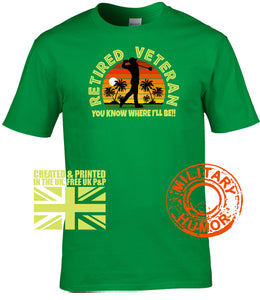 Military Gifts - Retired Veteran - Golf Club Edition - Veteran - British Army - Gifts - Veterans - T-Shirt