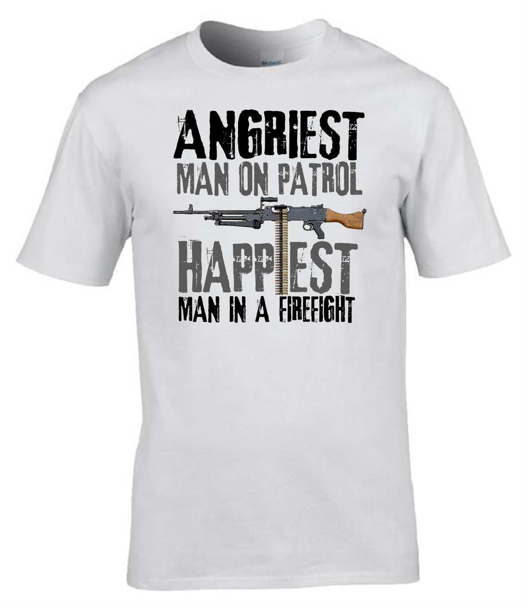 British Military Gifts - Angriest Man - On Patrol - Gifts For Him - Army Gifts - Veterans Gifts - T-Shirt