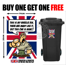 Load image into Gallery viewer, Military Gifts - The Razz Man - Funny Gifts - This Is My Wheelie Bin - Veteran - Wheeli Bin Sticker