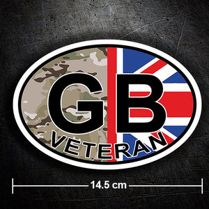 British Military Gifts - British Army - GB Veteran - Veterans - Car Sticker