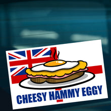 Load image into Gallery viewer, Cheesy Hammy Eggy Sticker Royal Navy Food &amp; Sailor Humour