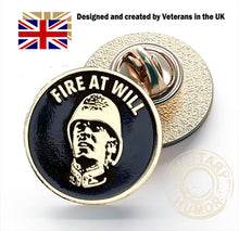 Load image into Gallery viewer, Military Humor - Her Majesty - Sir Michael Caine - Zulu - Veteran Gifts - British Army - Pin Badge