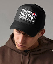 Load image into Gallery viewer, Make Our Military Great Again Cap, Removable Patch Military Hat Veteran Gift