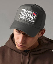 Load image into Gallery viewer, Make Our Military Great Again Cap, Removable Patch Military Hat Veteran Gift