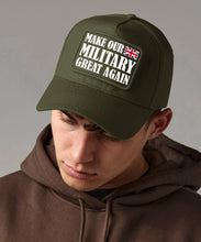 Load image into Gallery viewer, Make Our Military Great Again Cap, Removable Patch Military Hat Veteran Gift