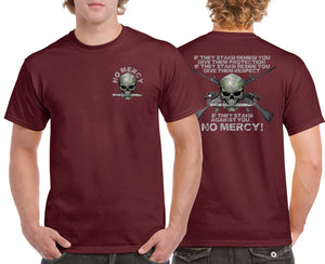Military Humor - Troops - No Mercy - Front & Back Print