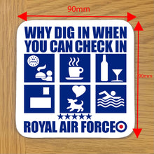 Load image into Gallery viewer, Military Humor - Checkin Not Dig In - Coaster Range - Set of 4