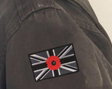 Load image into Gallery viewer, Military Humor - Flag &amp; Poppy - Embroidered Patch