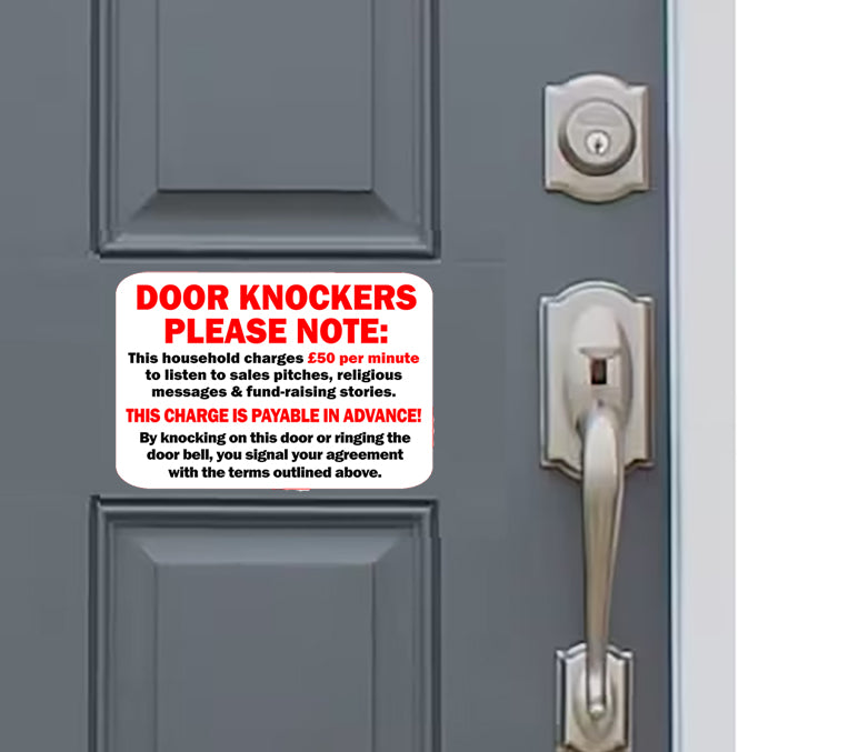 Military Humor - Door Knockers Beware - Sticker