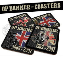 Load image into Gallery viewer, Military Humor - Op Banner - Coasters- Set of 4