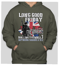 Load image into Gallery viewer, Military Humor - Long Good Friday - Rolling Thunder 3 - Original - Hoodie - Military Humor Stores