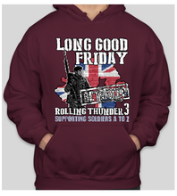 Load image into Gallery viewer, Military Humor - Long Good Friday - Rolling Thunder 3 - Original - Hoodie - Military Humor Stores