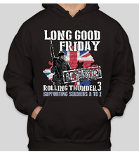 Load image into Gallery viewer, Military Humor - Long Good Friday - Rolling Thunder 3 - Original - Hoodie - Military Humor Stores