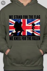 Military Humor - Stand for the Flag - UK - Hoody - Military Humor Stores