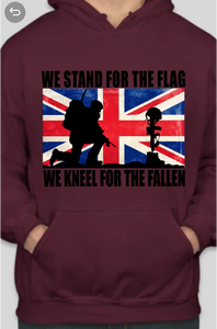 Military Humor - Stand for the Flag - UK - Hoody - Military Humor Stores