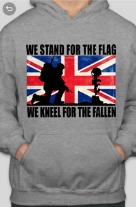 Military Humor - Stand for the Flag - UK - Hoody - Military Humor Stores