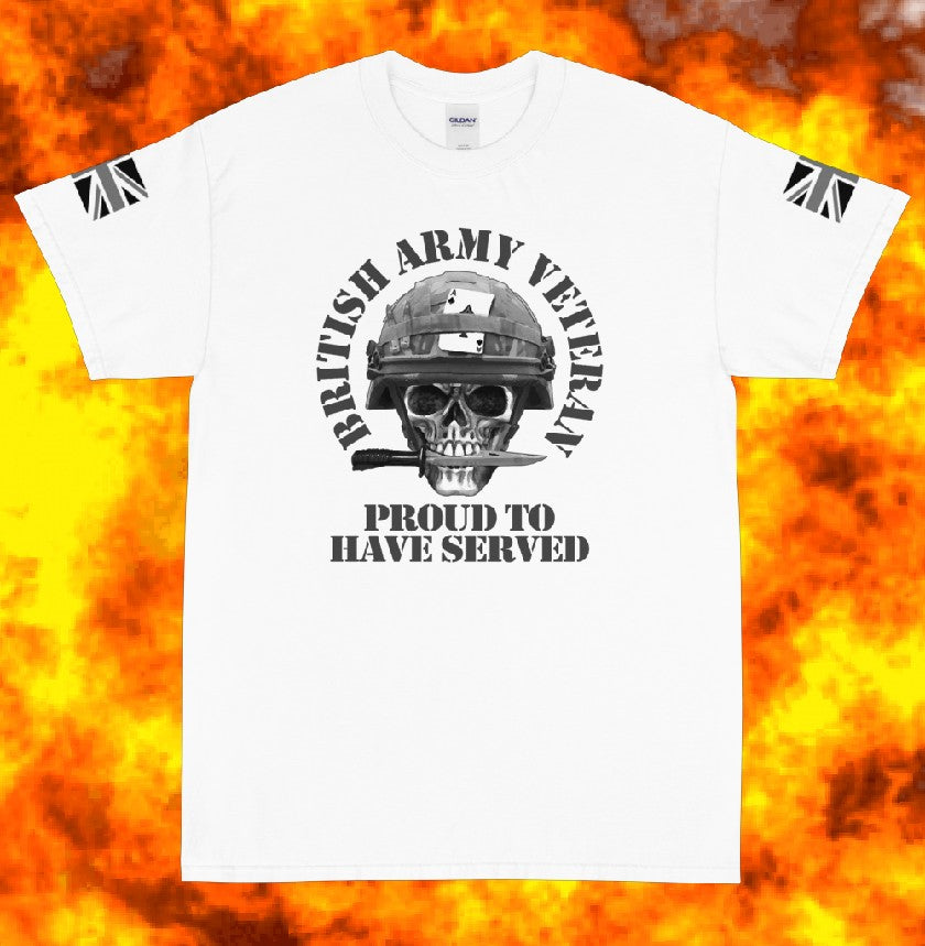 Military Humor - Skull - Proud to Serve- T-Shirt - Military Humor Stores