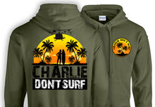 Load image into Gallery viewer, Military Humor - Charlie Don&#39;t Surf - Hoodie