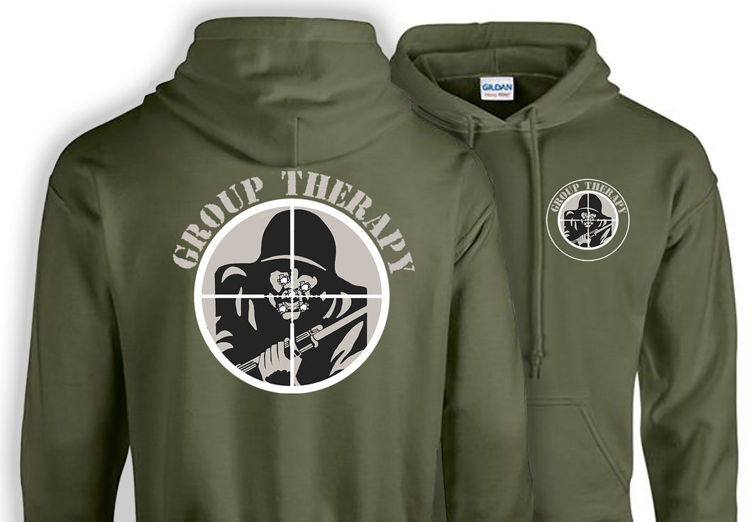 Military Humor - Group Therapy - Double Sided - Hoodie
