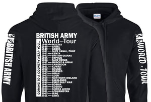 Military Humor - British Army - World Tour - Double Sided- Hoodie