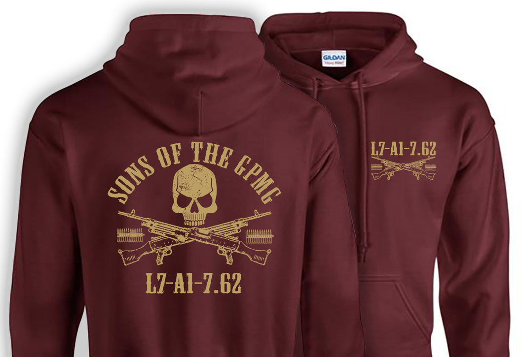 Military Humor - Sons of the GPMG - Hoodie - Front & Back Print