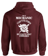 Load image into Gallery viewer, Military Humor - Mechanic - Can&#39;t Fix Stupid - Hoodie