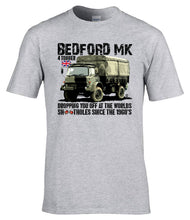 Load image into Gallery viewer, Bedford_MK_4_tonner_army_vehicle_humour_t-shirt_print_detail