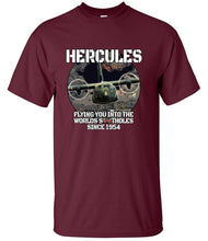 Load image into Gallery viewer, C130_Hercules_military_transport_aircraft_t-shirt_RAF_humour_UK