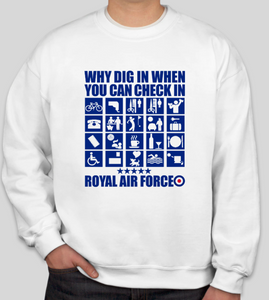 Military Humor - Checkin Not Dig In - Sweater