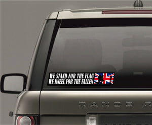 Military Humor - Stand for the Flag - Car Sticker