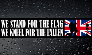 Military Humor - Stand for the Flag - Car Sticker