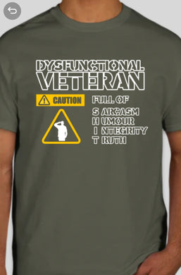 Military Humor - Caution - Veteran - FOS - Military Humor Stores