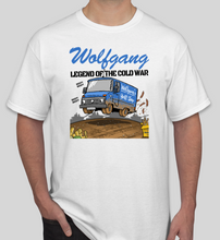 Load image into Gallery viewer, Wolfgang_cold_war_truck_t-shirt_BAOR_military_humour_vehicle_design_UK