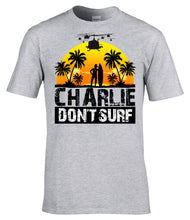 Load image into Gallery viewer, charlie_dont_surf_military_t-shirt_vietnam_war_quote_design_army_humour