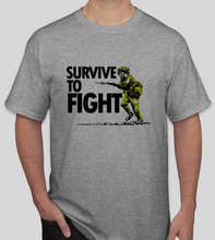 Load image into Gallery viewer, infantry_survive_to_fight_t-shirt_military_slogan_design_veteran_clothing_UK
