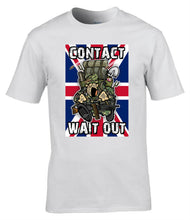 Load image into Gallery viewer, Military Humor - CONTACT! WAIT OUT - T-Shirt