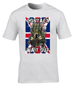 Military Humor - CONTACT! WAIT OUT - T-Shirt