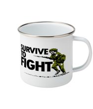 Load image into Gallery viewer, MIlitary Humor - Survive to Fight - Enamel Mug - Military Humor Stores